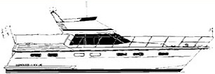 Aufriss Skizze Motoryacht Seitenansicht Aufriss Skizze Motoryacht Boorncruiser Deluxe Seitenansicht